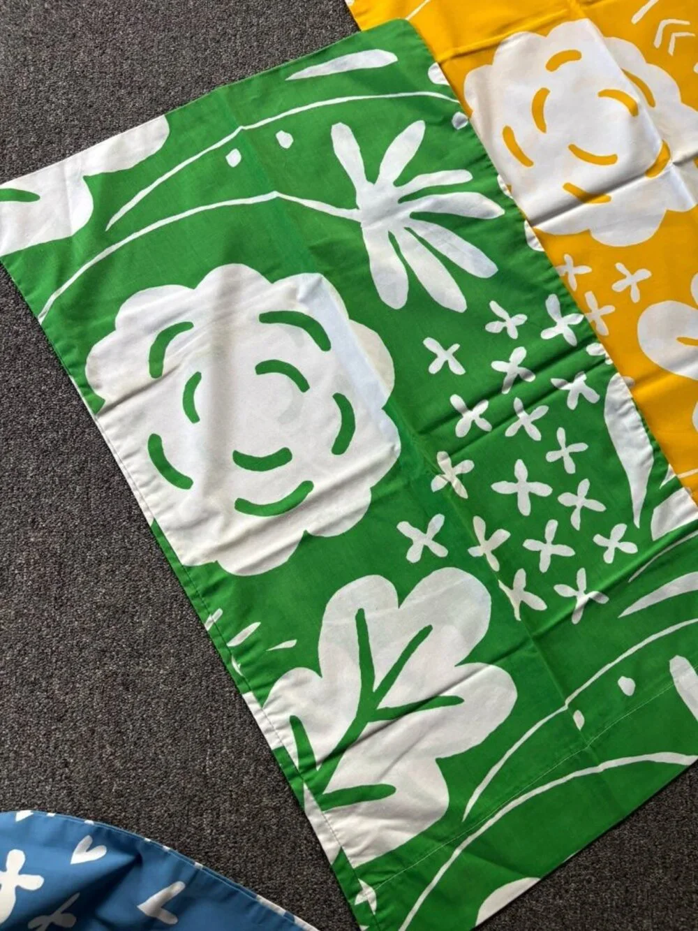 Vintage Set of 3 Standard Pillowcases made from Dan River MARIMEKKO Onni Sheets